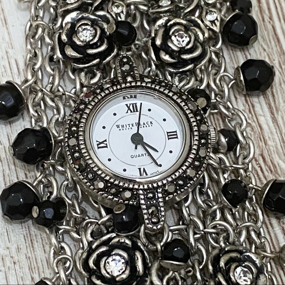 White House Black Market Chain Beaded Watch